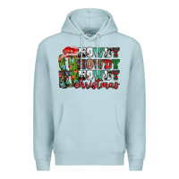 Blue Mist Howdy howdy howdy Christmas Premium Hoodie - NancyCooperArtShop