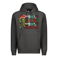 Charcoal Heather Howdy howdy howdy Christmas Premium Hoodie - NancyCooperArtShop
