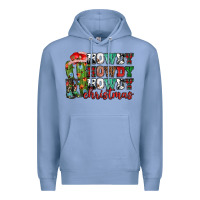 Colony Blue Howdy howdy howdy Christmas Premium Hoodie - NancyCooperArtShop