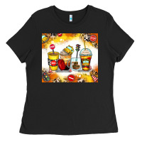 Black bus driver coffee cups Ladies Tee - Zillion Design Studio