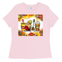 Bubblegum Pink bus driver coffee cups Ladies Tee - Zillion Design Studio