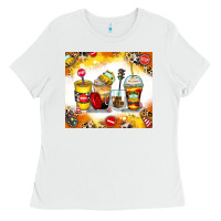 White bus driver coffee cups Ladies Tee - Zillion Design Studio