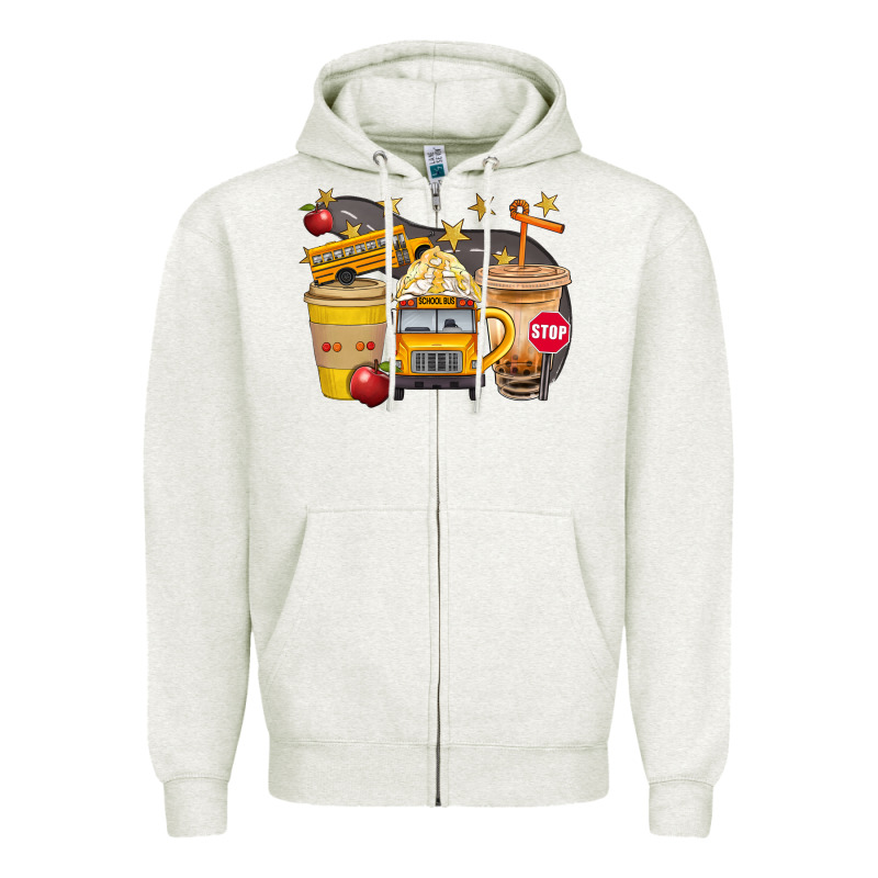 School Bus Coffee And Star Bbs Zipper Hoodie by BundleAndBundleShop | Teevron