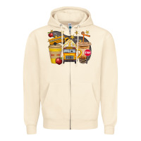 Sandshell School Bus Coffee And Star Bbs Zipper Hoodie - BundleAndBundleShop