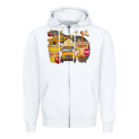 White School Bus Coffee And Star Bbs Zipper Hoodie - BundleAndBundleShop