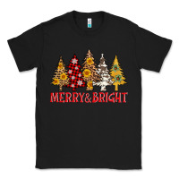 Black merry and bright leopard christmas trees Classic Tee - AdoDesignShop
