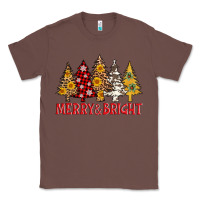 Chestnut merry and bright leopard christmas trees Classic Tee - AdoDesignShop