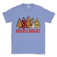 Colony Blue merry and bright leopard christmas trees Classic Tee - AdoDesignShop