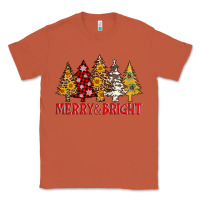 Copper merry and bright leopard christmas trees Classic Tee - AdoDesignShop