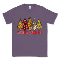 Lavender merry and bright leopard christmas trees Classic Tee - AdoDesignShop