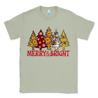 Matcha merry and bright leopard christmas trees Classic Tee - AdoDesignShop