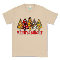 Mushroom merry and bright leopard christmas trees Classic Tee - AdoDesignShop