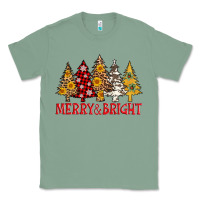 Sage merry and bright leopard christmas trees Classic Tee - AdoDesignShop