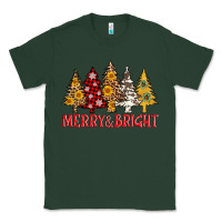 Sports Green merry and bright leopard christmas trees Classic Tee - AdoDesignShop