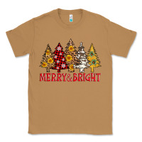 Toasted Coconut merry and bright leopard christmas trees Classic Tee - AdoDesignShop
