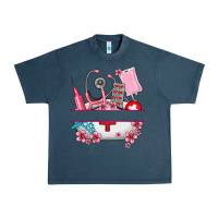 Midnight Navy custom name nurse hat and elements Urban Heavy Tee - AdoDesignShop