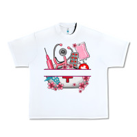 White custom name nurse hat and elements Urban Heavy Tee - AdoDesignShop