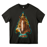 Asphalt arrowhead horse Heavy Core Tee - RanaPortraitStore