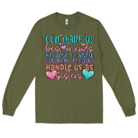 Army Green god made us best friend Long Sleeve Tee - MaliasSmallBusiness