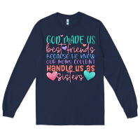 Navy god made us best friend Long Sleeve Tee - MaliasSmallBusiness