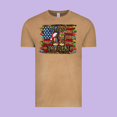 Proud Veteran Christmas Army Vintage Tee Designed By Jasminsmagicworld