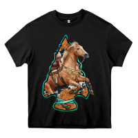 Black arrowhead horse, Heavy Core Tee - RanaPortraitStore