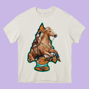 Arrowhead Horse, Heavy Core Tee Designed By Ranaportraitstore