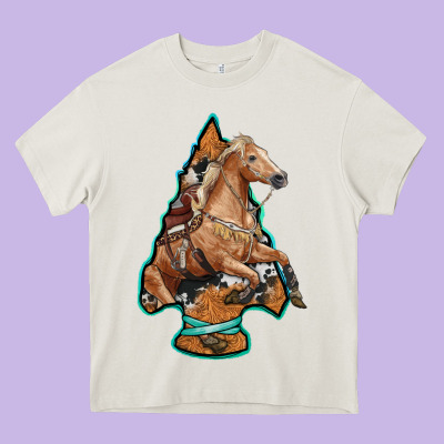 Arrowhead Horse, Heavy Core Tee Designed By Ranaportraitstore