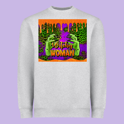 Witchy Woman Halloween Tumbler Heavyweight Sweatshirt Designed By Jasminsmagicworld
