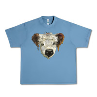 Pebble Blue white calf scottish Urban Heavy Tee - BarkalooDesign