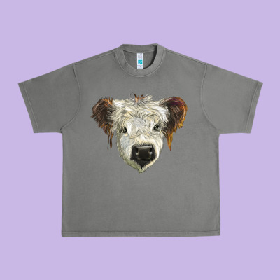 White Calf Scottish Urban Heavy Tee Designed By Barkaloodesign