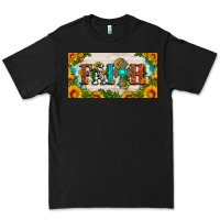 Black faith cross and sunflower license plate Premium Tee - HRA Design Shop