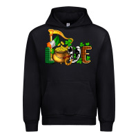 Black St. Patrick's Love and golds Urban Hoodie - OliviaCreatesArt