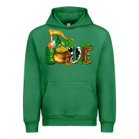 Emerald St. Patrick's Love and golds Urban Hoodie - OliviaCreatesArt