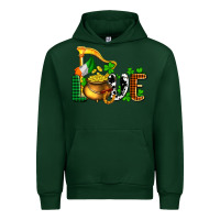 Forest Green St. Patrick's Love and golds Urban Hoodie - OliviaCreatesArt
