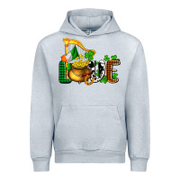 Heather Grey St. Patrick's Love and golds Urban Hoodie - OliviaCreatesArt