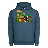 Pigment Midnight Navy St. Patrick's Love and golds Urban Hoodie - OliviaCreatesArt