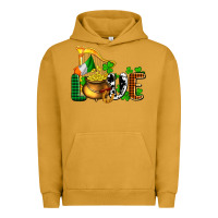 Pigment Peanut Butter St. Patrick's Love and golds Urban Hoodie - OliviaCreatesArt