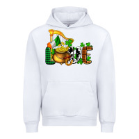 White St. Patrick's Love and golds Urban Hoodie - OliviaCreatesArt