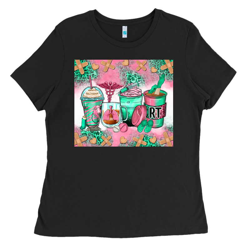 Respiratory Therapist Coffee Cups Ladies Tee by Zillion Design Studio | Teevron
