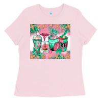 Bubblegum Pink respiratory therapist coffee cups Ladies Tee - Zillion Design Studio