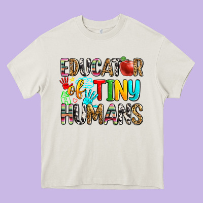Educator Of Tiny Humans Heavy Core Tee Designed By Zillion Design Studio