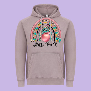 Hello Pre K Vintage Hoodie Designed By Jahusdesignshop