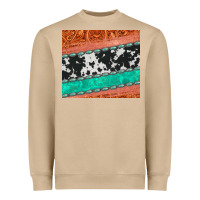 Mushroom western turquoise gemstone cowhide  leather tumbler Heavyweight Sweatshirt - Jasminsmagicworld