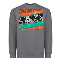 Storm western turquoise gemstone cowhide  leather tumbler Heavyweight Sweatshirt - Jasminsmagicworld