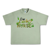 Oil Green one lucky nurse Urban Heavy Tee - BarkalooDesign