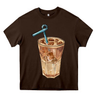 Chocolate Brown iced latte Heavy Core Tee - BarkalooDesign
