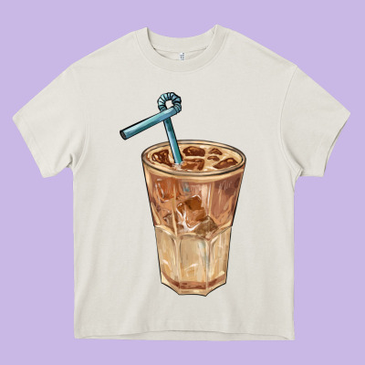 Iced Latte Heavy Core Tee Designed By Barkaloodesign