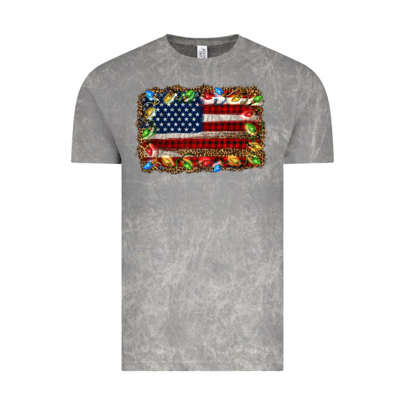 Christmas American Flag Background Vintage Tee by Jasminsmagicworld | Teevron
