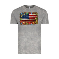 Cloud Rock christmas american flag background Vintage Tee - Jasminsmagicworld